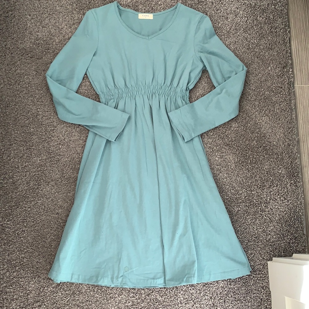 Blue-green dress